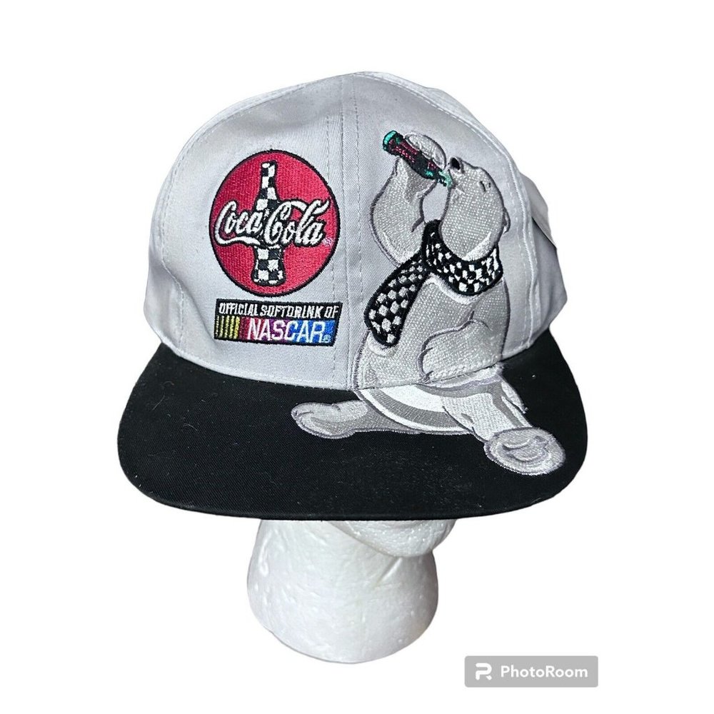 Dale Earnhardt Chase Authentics 1998 Coca-Cola Polar Bear Snapback Hat NWT‎